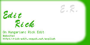 edit rick business card